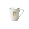 Clearance Bitossi Home Mug Lettera P 8,7 O 10,3H Cm Decalcomania Oro