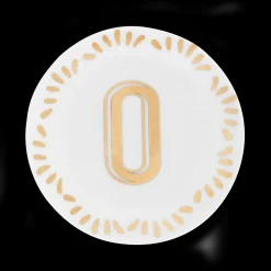 Clearance Bitossi Home Piattino Lettera O Decalcomania Oro