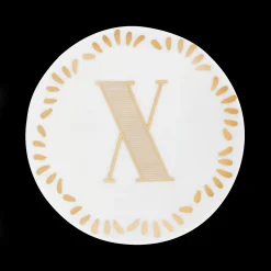 Outlet Bitossi Home Piattino Lettera X Decalcomania Oro