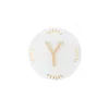 Outlet Bitossi Home Piattino Lettera Y Decalcomania Oro