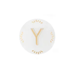 Outlet Bitossi Home Piattino Lettera Y Decalcomania Oro