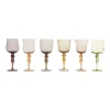 Clearance Bitossi Home Set 6 Calici Forme Assortite - Texture Nuance Ambra/Rosa