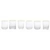 New Bitossi Home Set 6 Tumbler Forme Assortite Trasparente