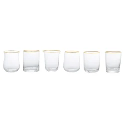 New Bitossi Home Set 6 Tumbler Forme Assortite Trasparente