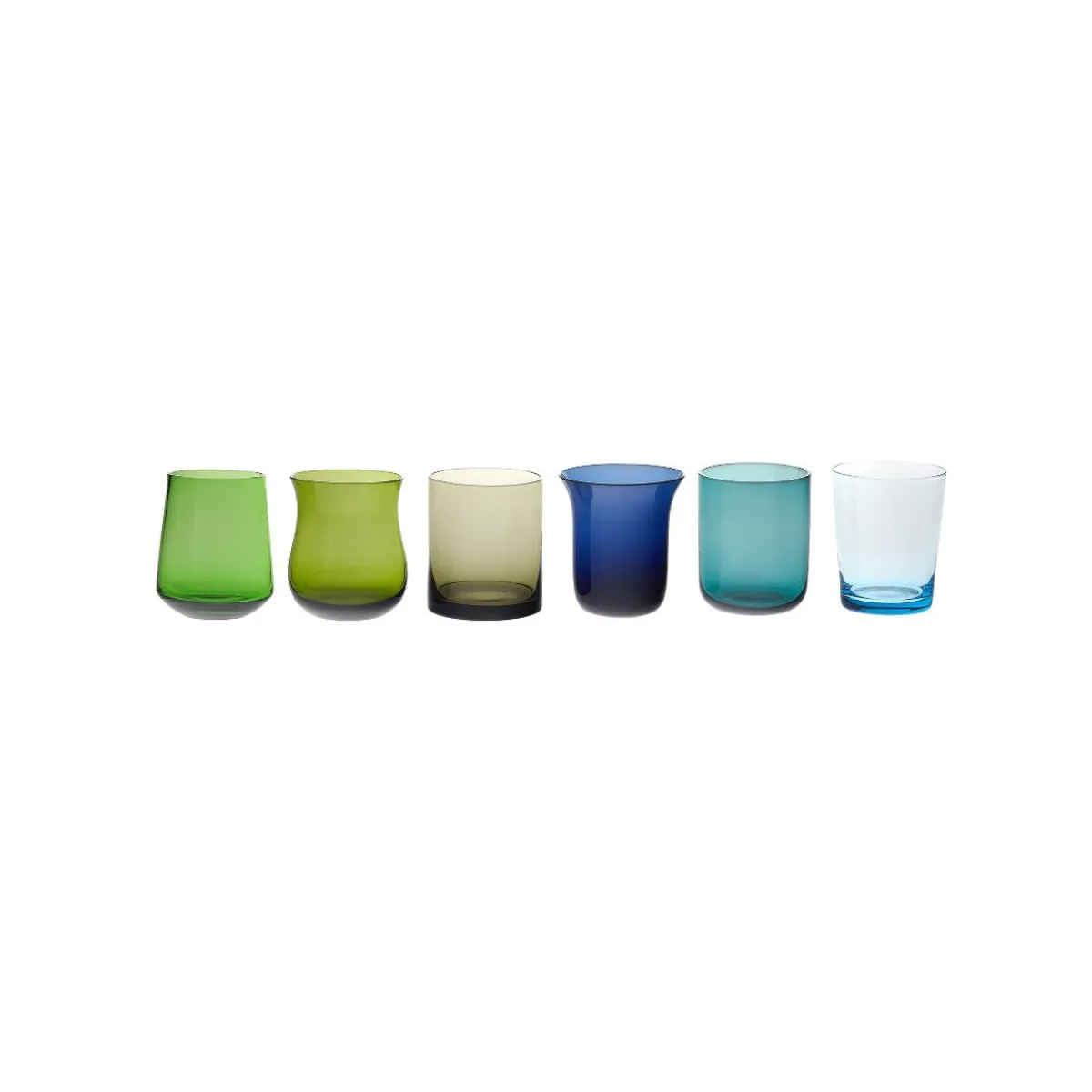 Discount Bitossi Home Set 6 Tumbler Forme Assortite Nuances Blu/Verde